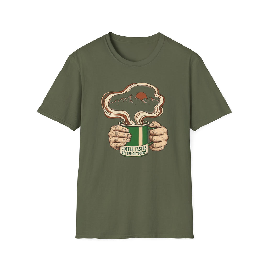 Coffee Tastes Better Outdoors T-Shirt