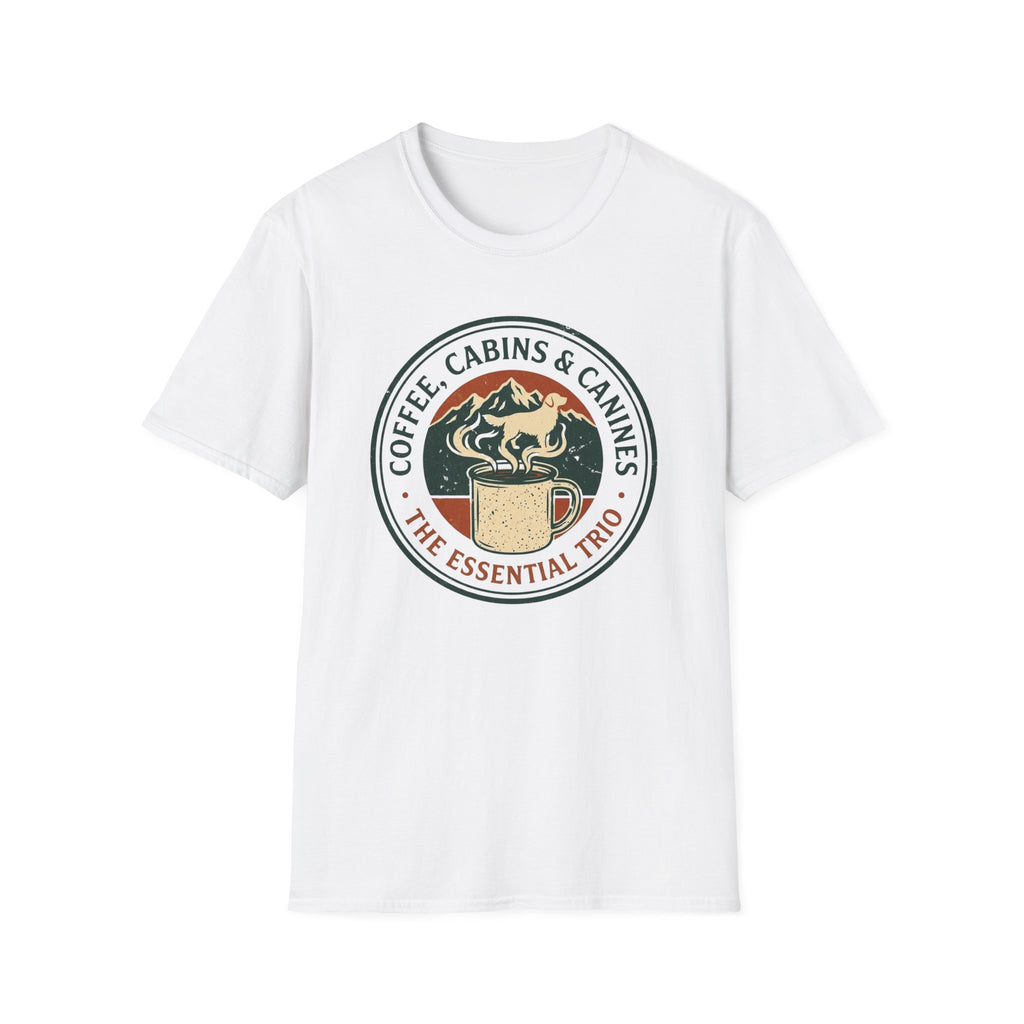 Coffee, Cabins & Canines - The Essential Trio T-Shirt