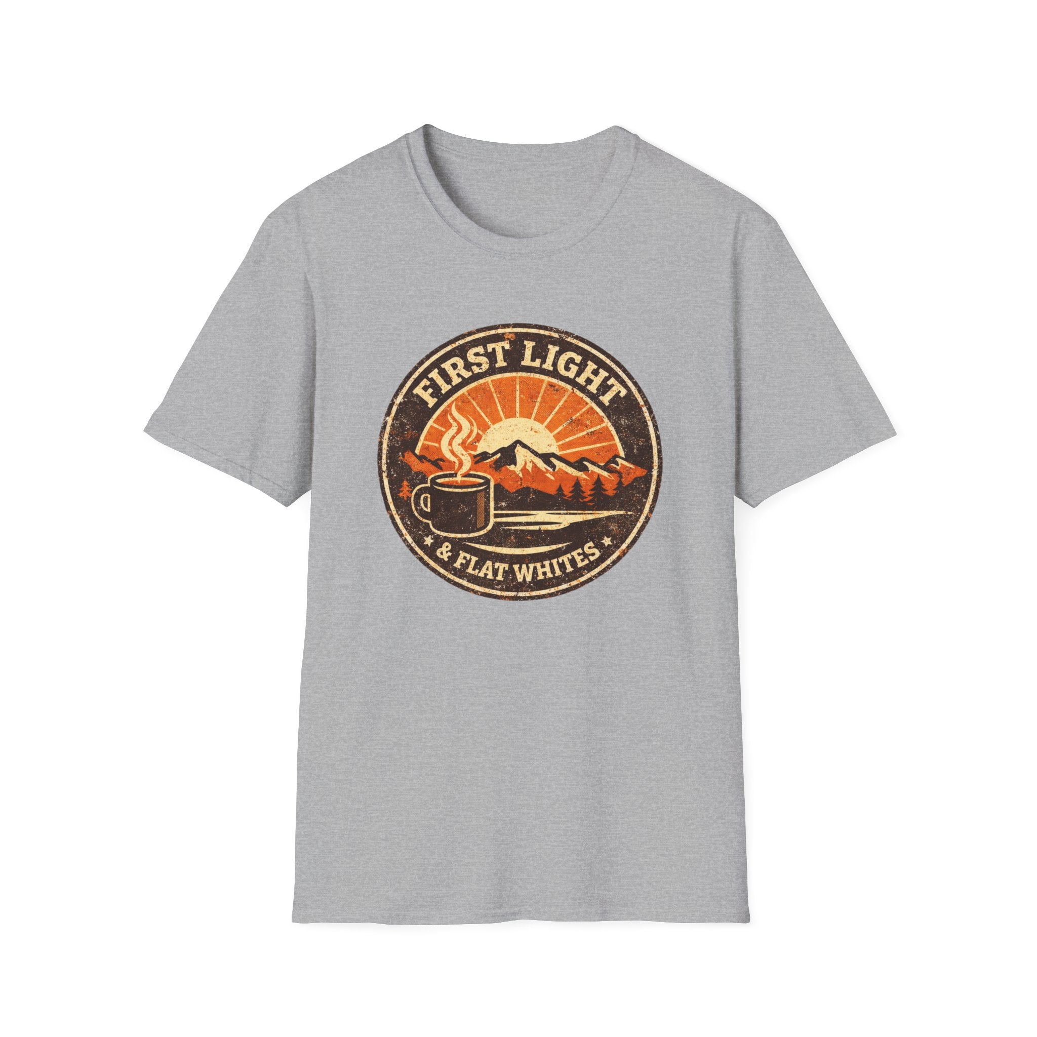 First Light & Flat Whites Distressed T-Shirt