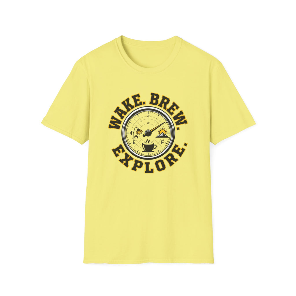 Wake Brew Explore Fuel Design T-Shirt