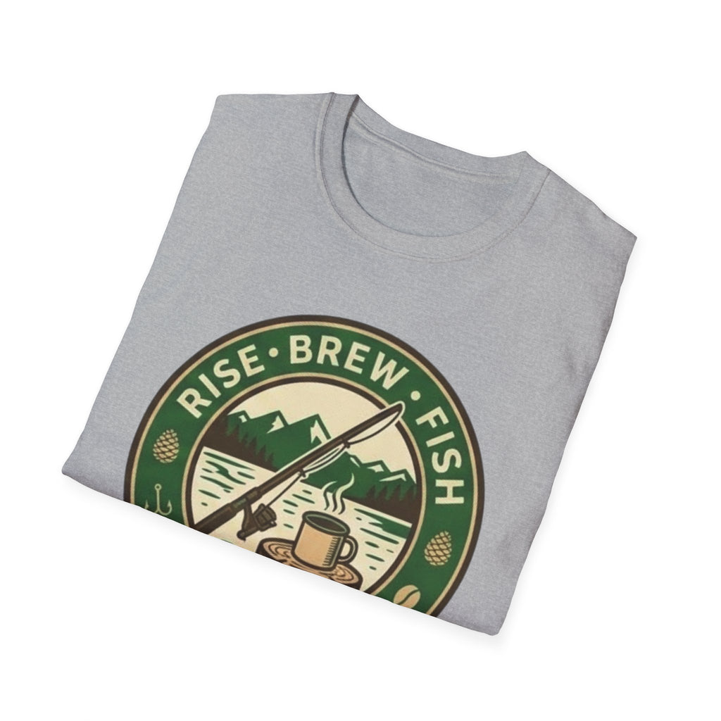Rise Brew Fish Camp Life Vintage Badge T-shirt