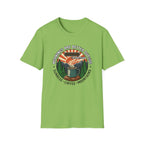 Mornings Are Better Outside T-shirt - Sunrise. Coffee. Mountains Retro Game Design