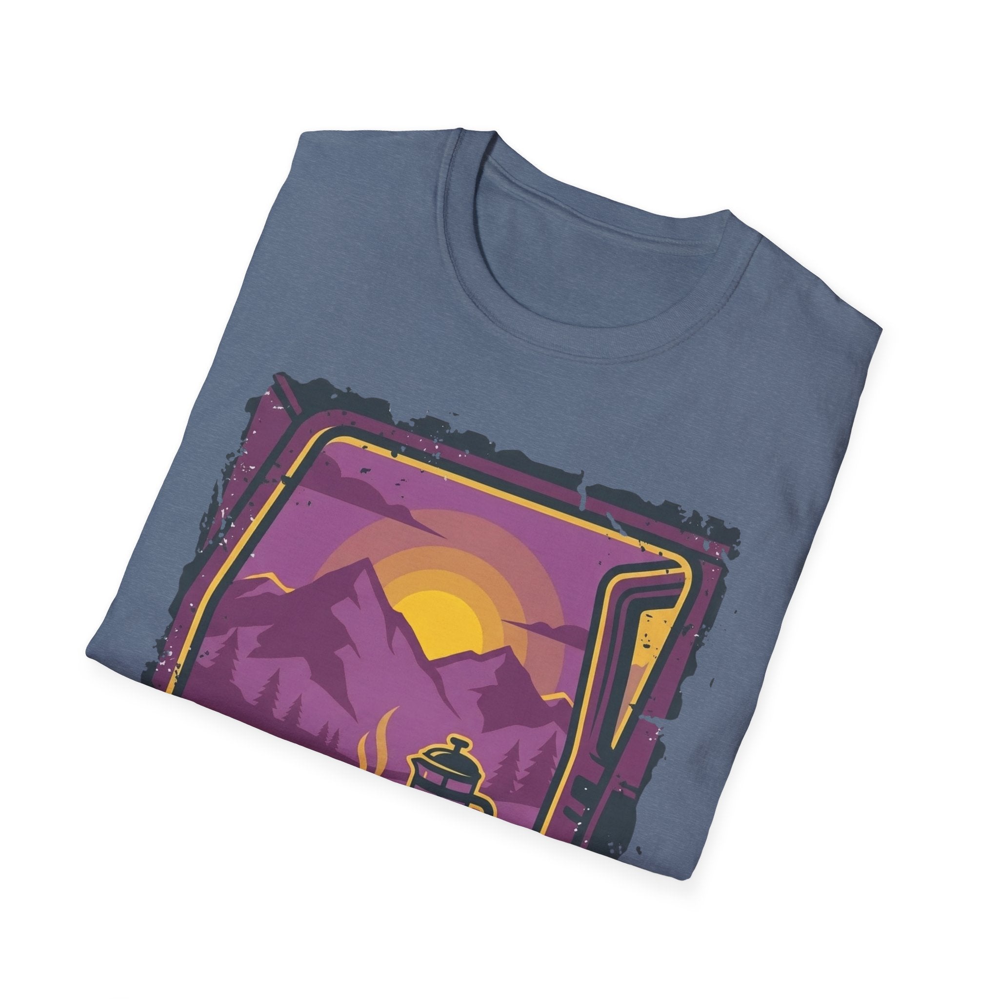Purple Sunset Van Life Coffee French Press T-shirt