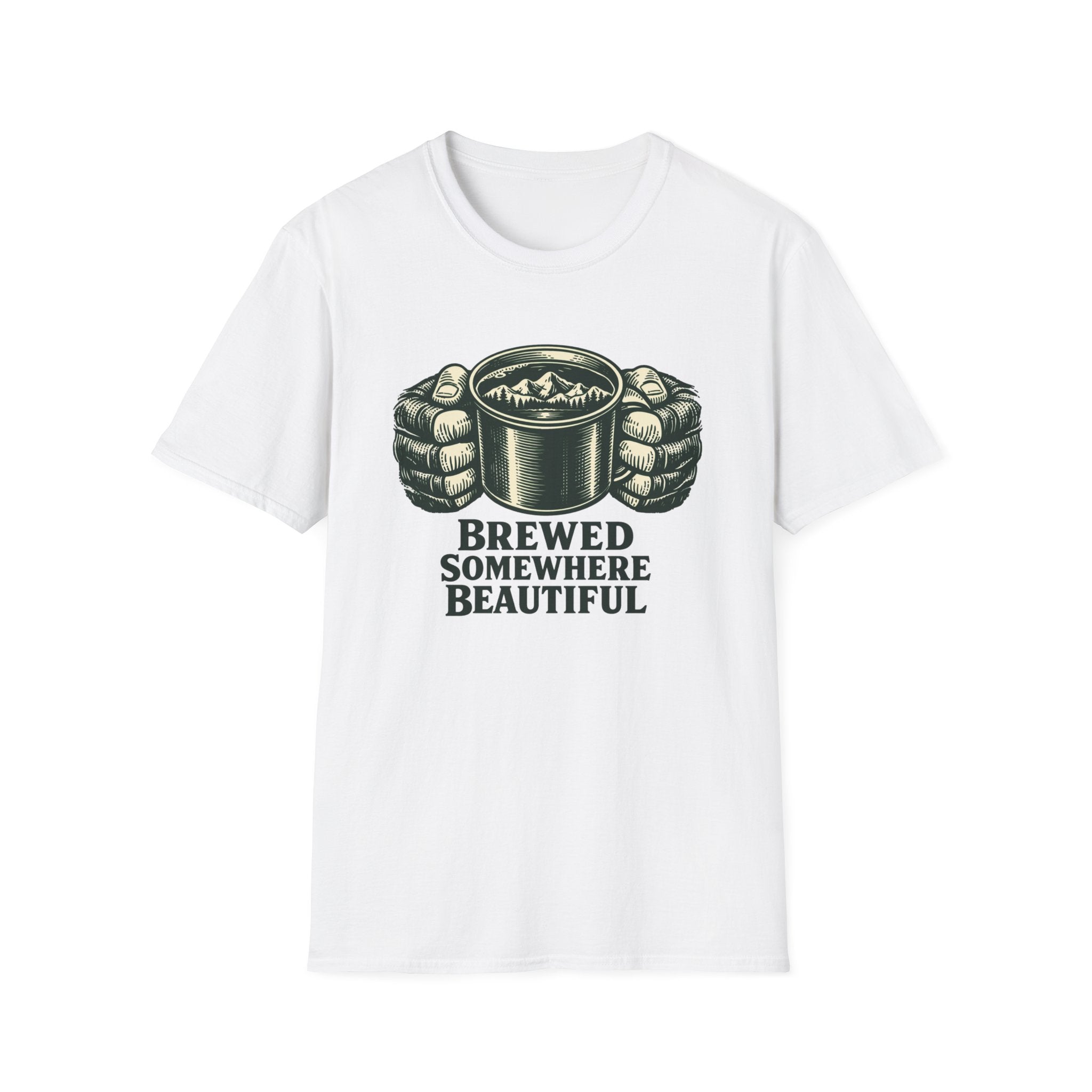 Brewed Somewhere Beautiful Metal T-Shirt