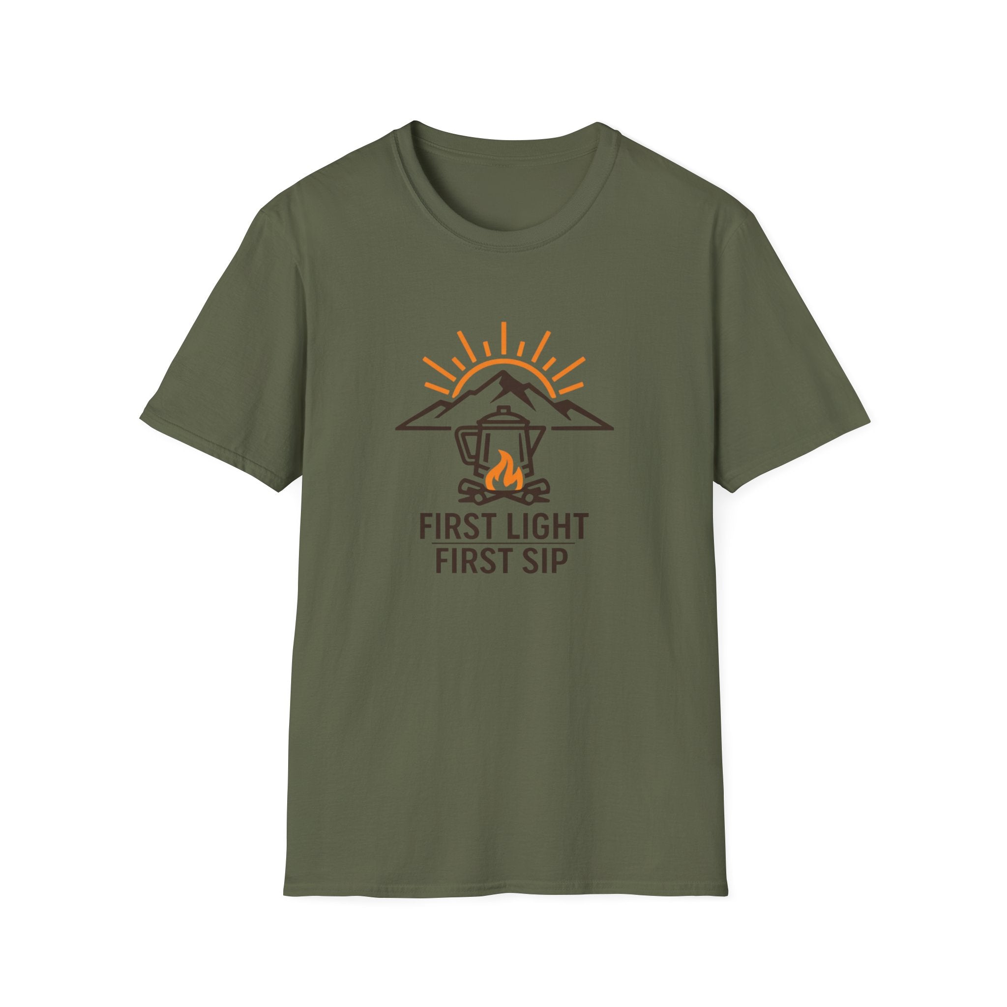 First Light, First Sip Illustration T-Shirt