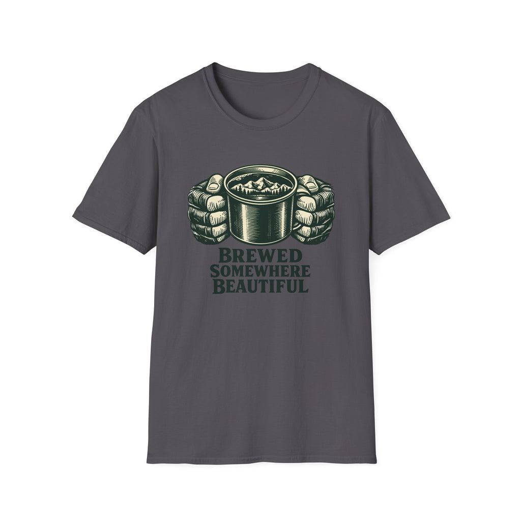 Brewed Somewhere Beautiful Metal T-Shirt