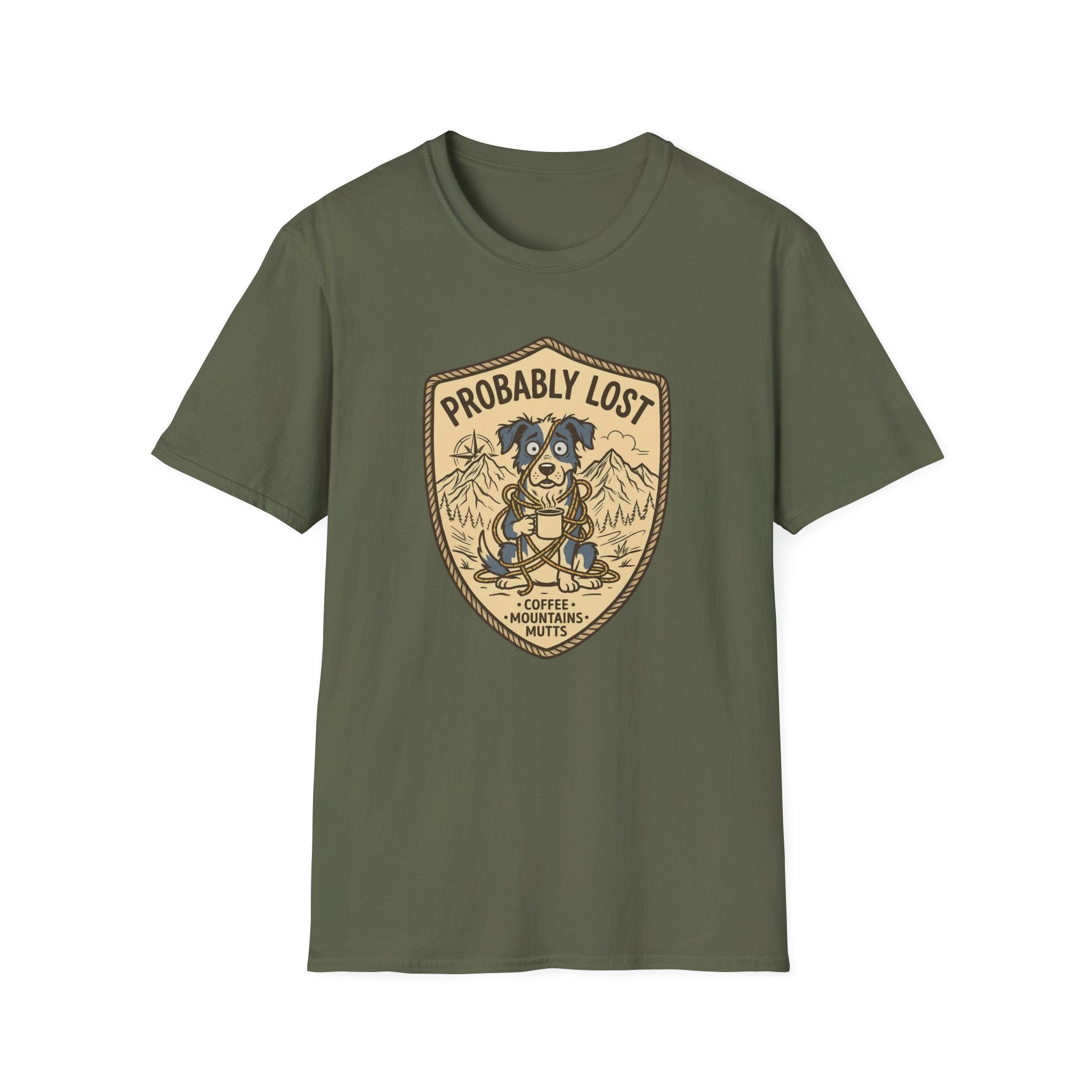 Probably Lost Coffee Dog T-Shirt