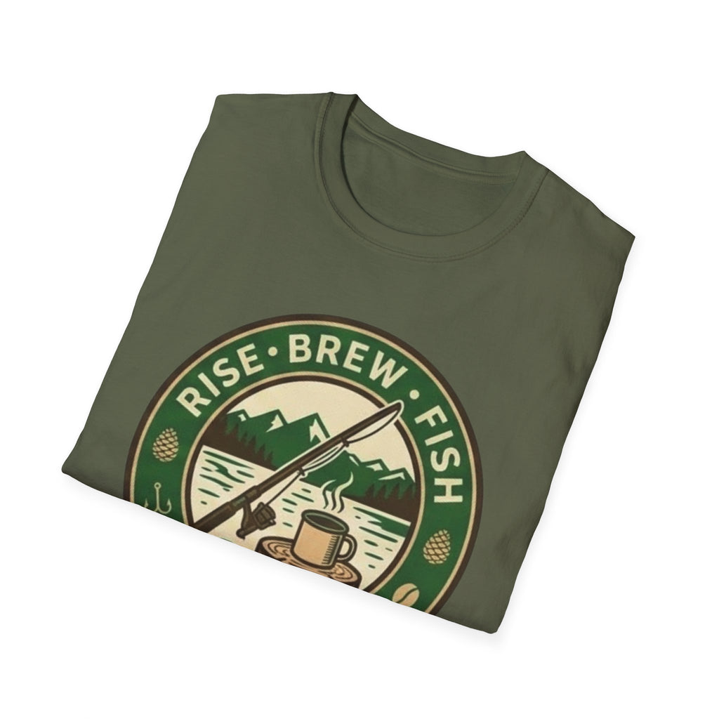 Rise Brew Fish Camp Life Vintage Badge T-shirt
