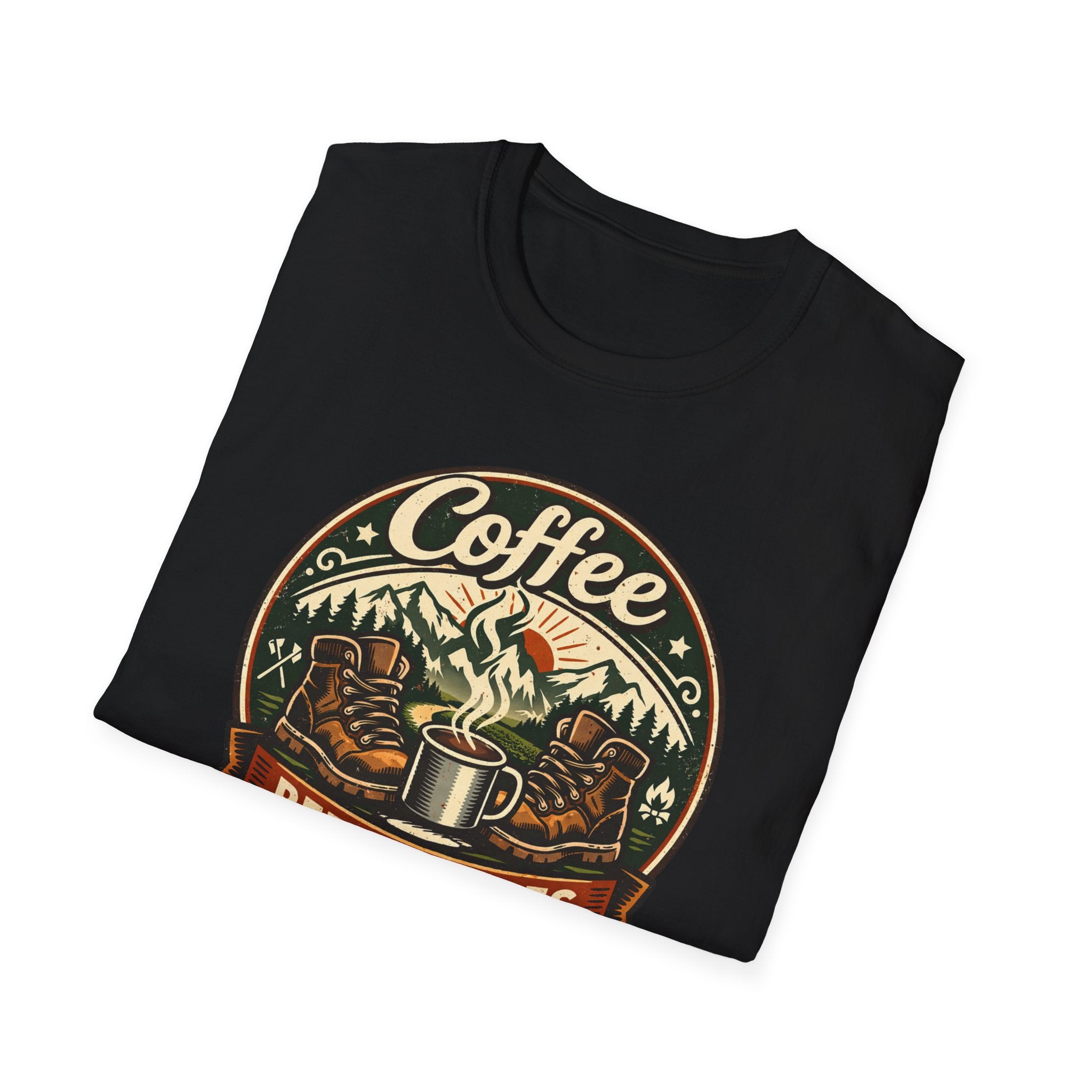 Coffee Before Miles Badge T-Shirt