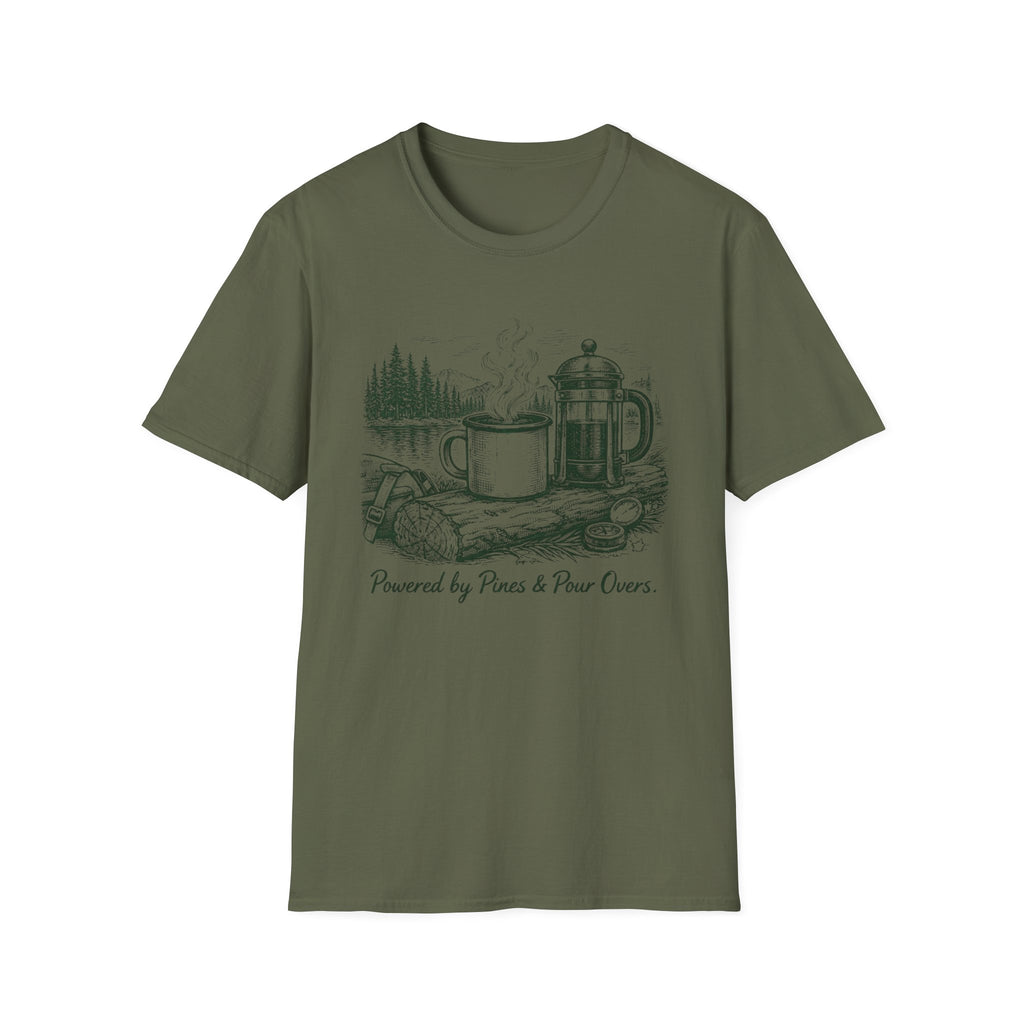 Powered By Pines & Pour Overs T-Shirt