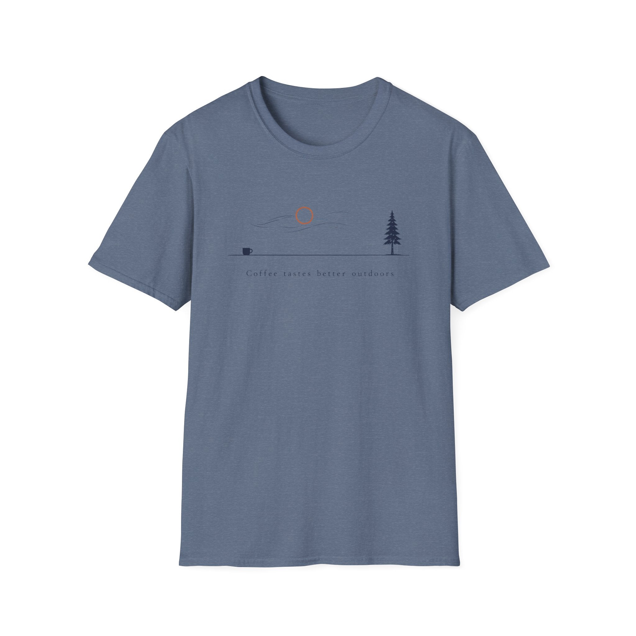 Coffee Tastes Better Outdoors Minimalism T-Shirt