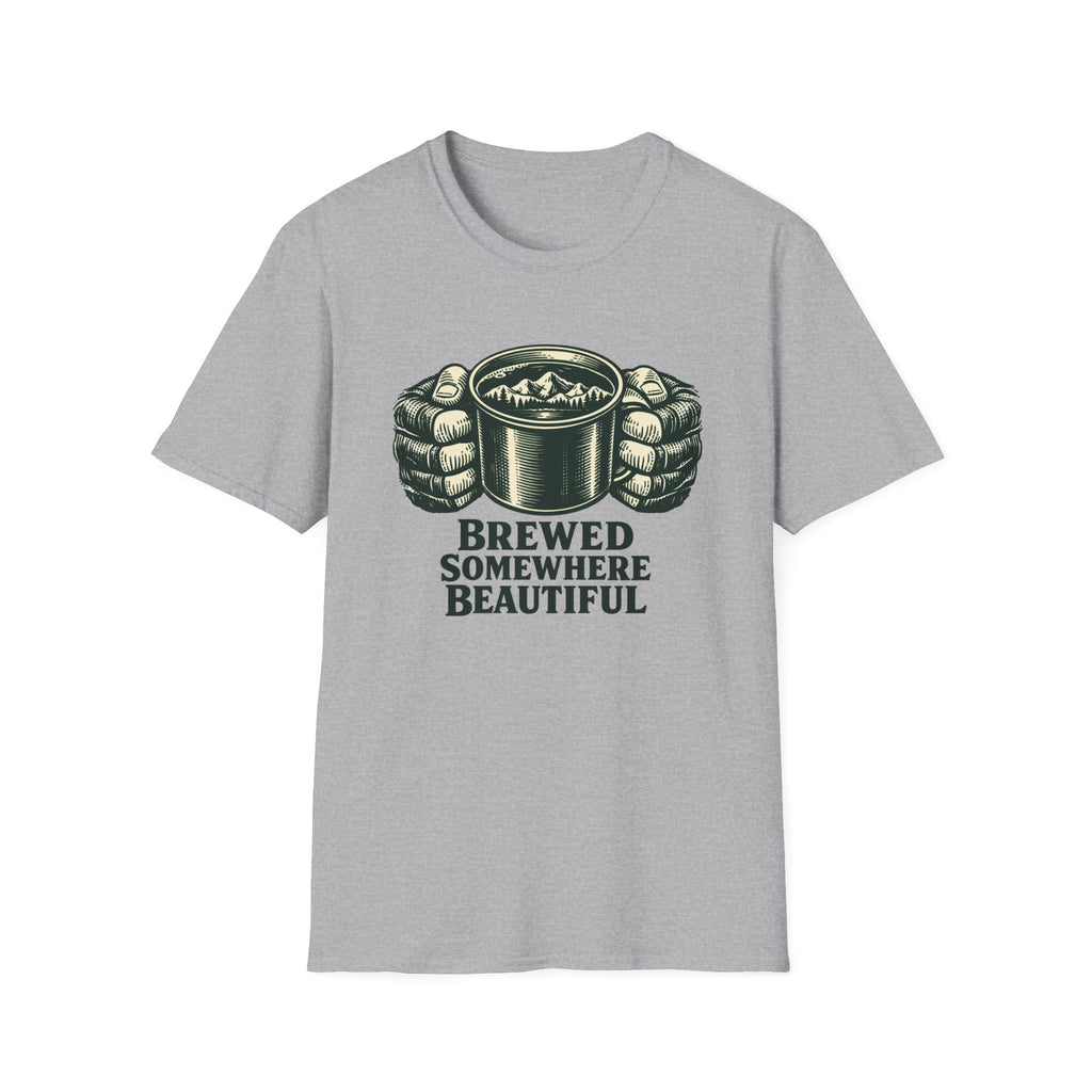 Brewed Somewhere Beautiful Metal T-Shirt