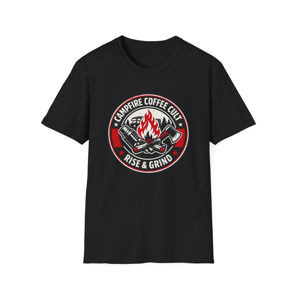 Campfire Coffee Cult Rise & Grind Emblem T-Shirt