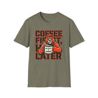 Coffee First Hike Later Funny Bear T-Shirt