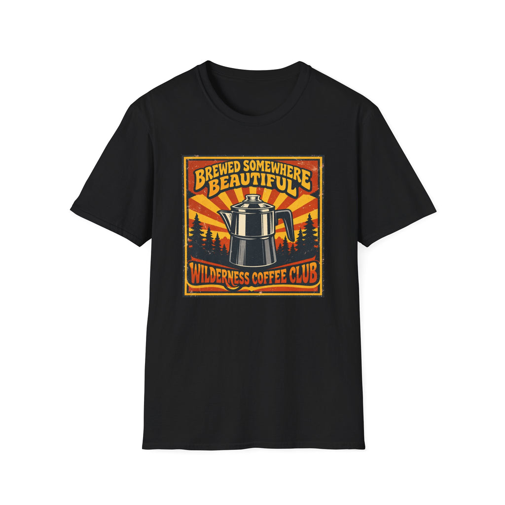 Brewed Somewhere Beautiful Poster Style T-shirt