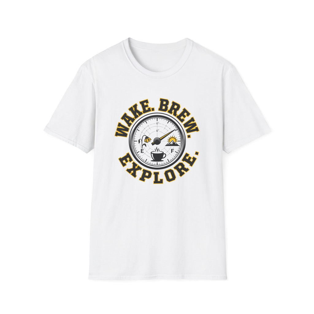Wake Brew Explore Fuel Design T-Shirt