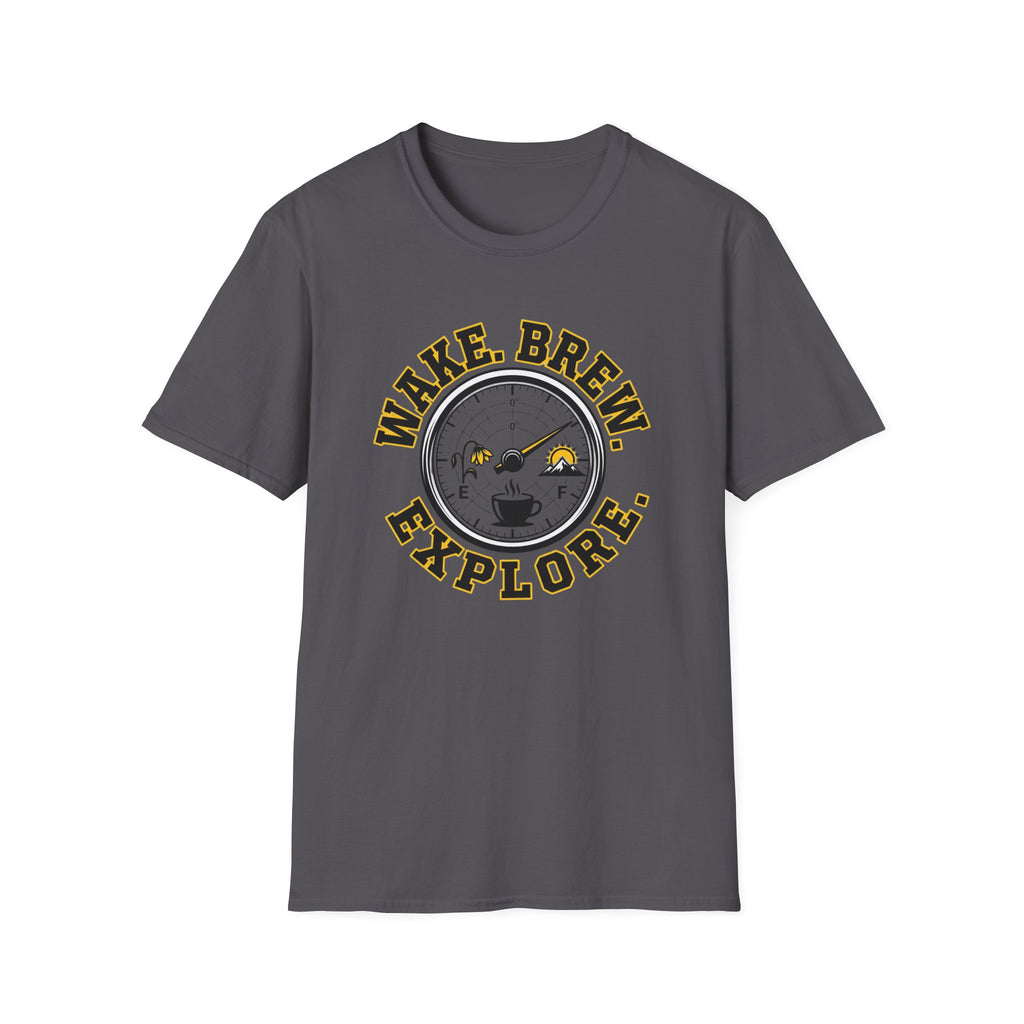 Wake Brew Explore Fuel Design T-Shirt