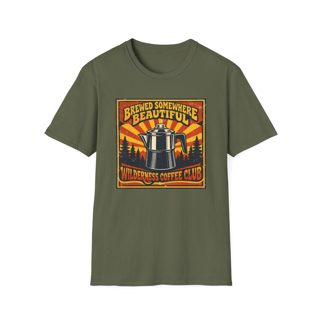Brewed Somewhere Beautiful Poster Style T-shirt