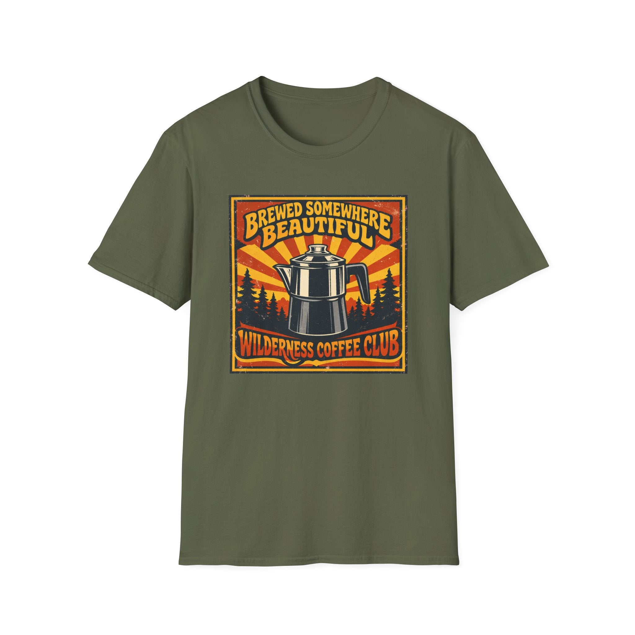 Brewed Somewhere Beautiful Poster Style T-shirt
