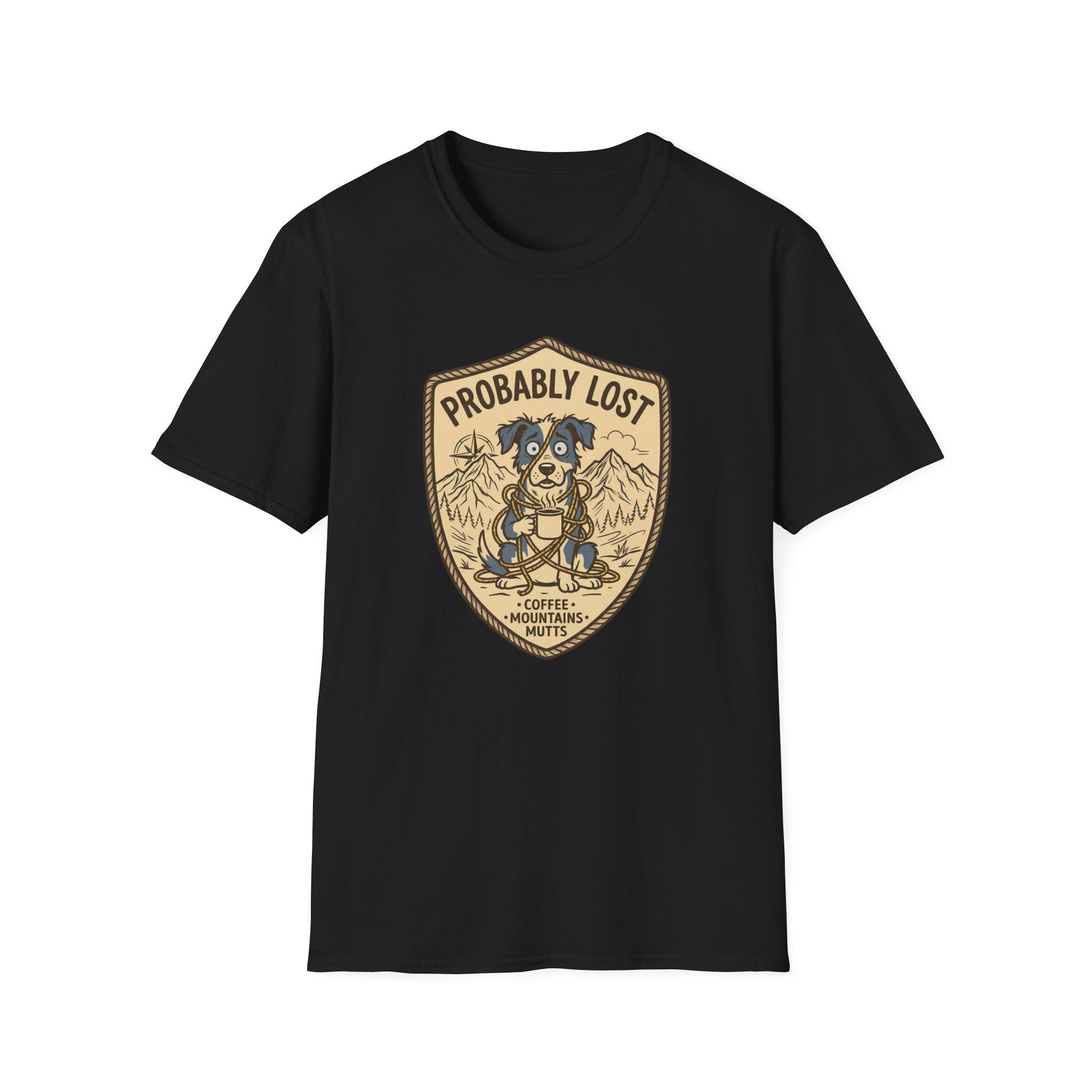 Probably Lost Coffee Dog T-Shirt