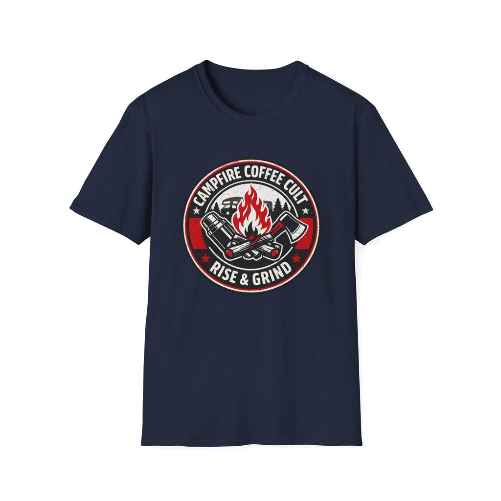 Campfire Coffee Cult Rise & Grind Emblem T-Shirt