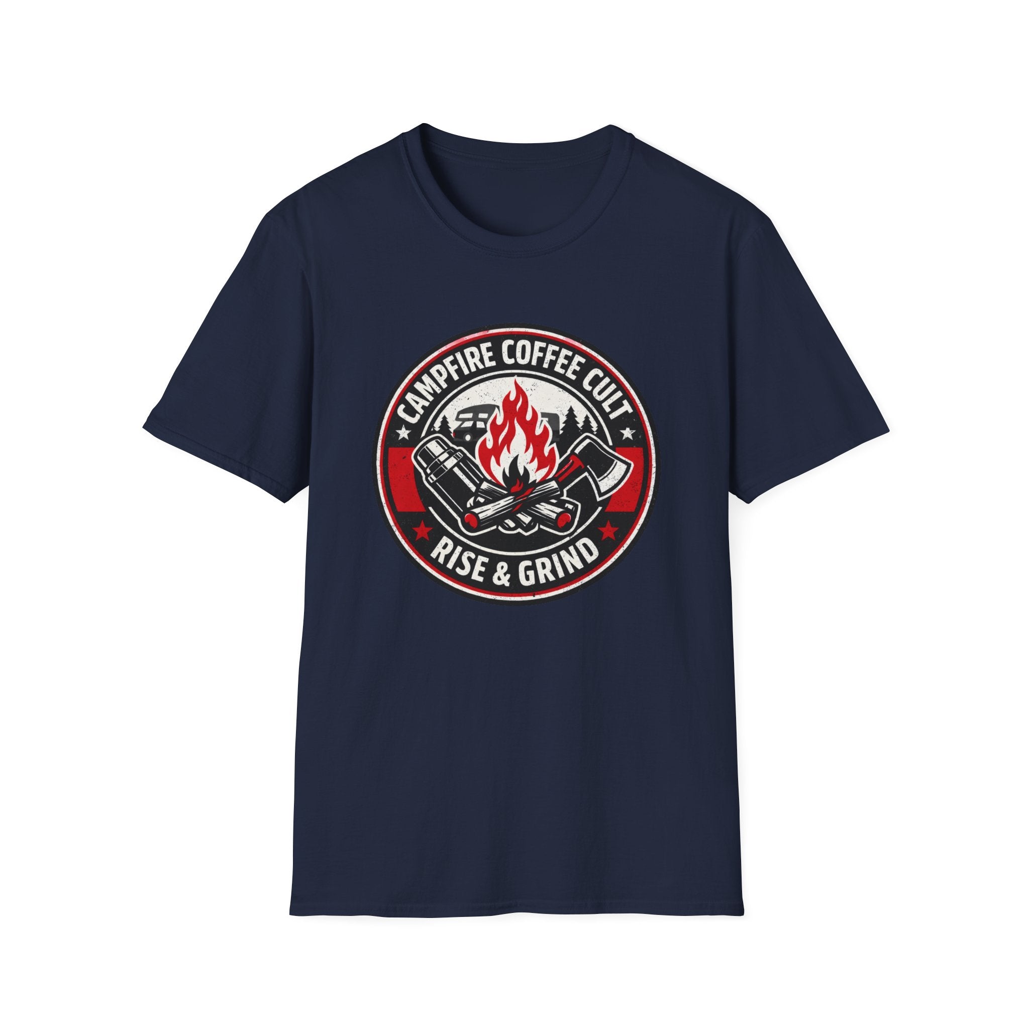 Campfire Coffee Cult Rise & Grind Emblem T-Shirt
